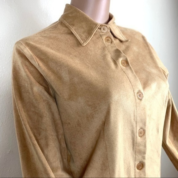 Robert Kichen Canada women’s Blouse Gold Sz M - Picture 6 of 11